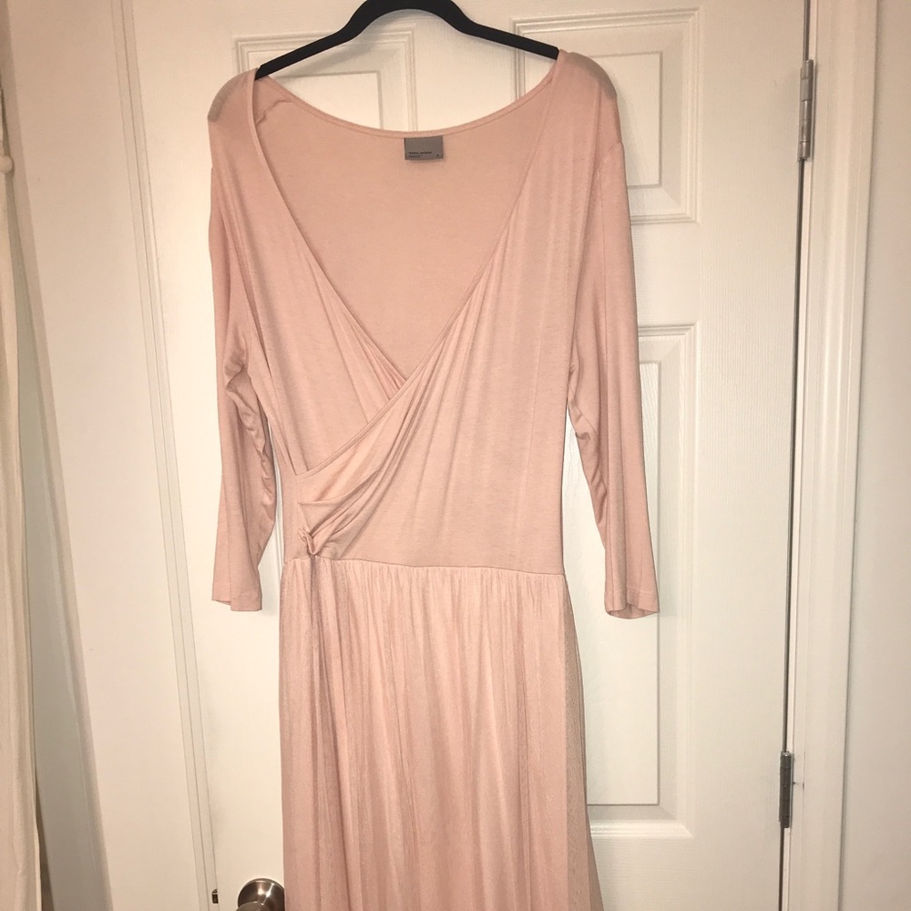 Soft pink dress with tulle skirt